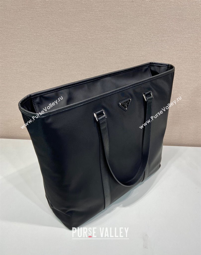 Prada Mens Re-Nylon and Saffiano leather tote bag Black 2VG112 2024 (YZ-240119030)