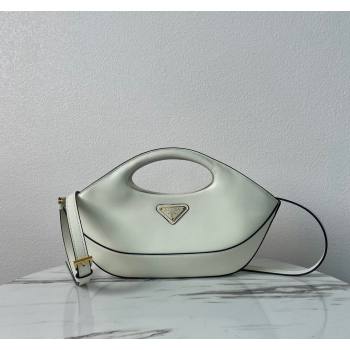 Prada Medium leather handbag 1BA421 White 2024 (YZ-240220031)