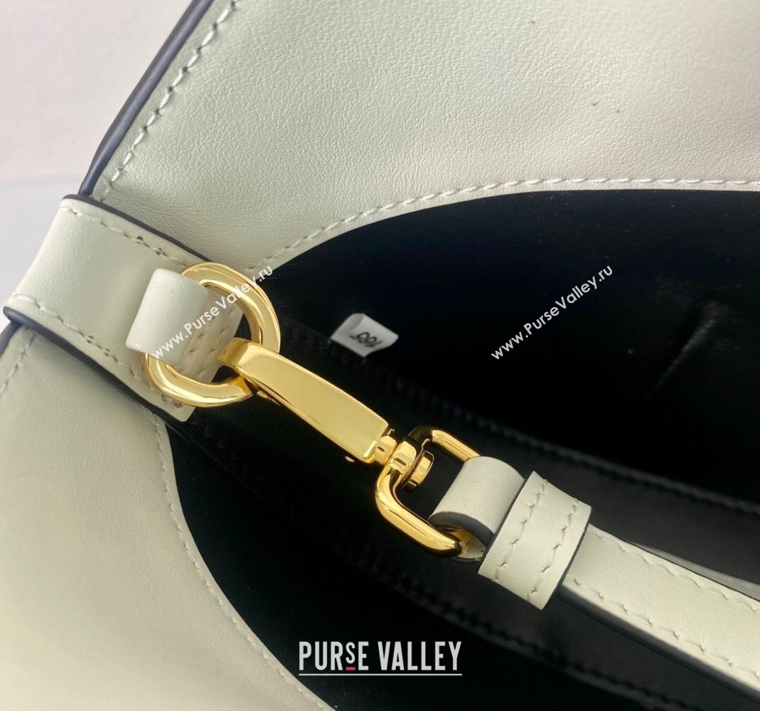 Prada Medium leather handbag 1BA421 White 2024 (YZ-240220031)