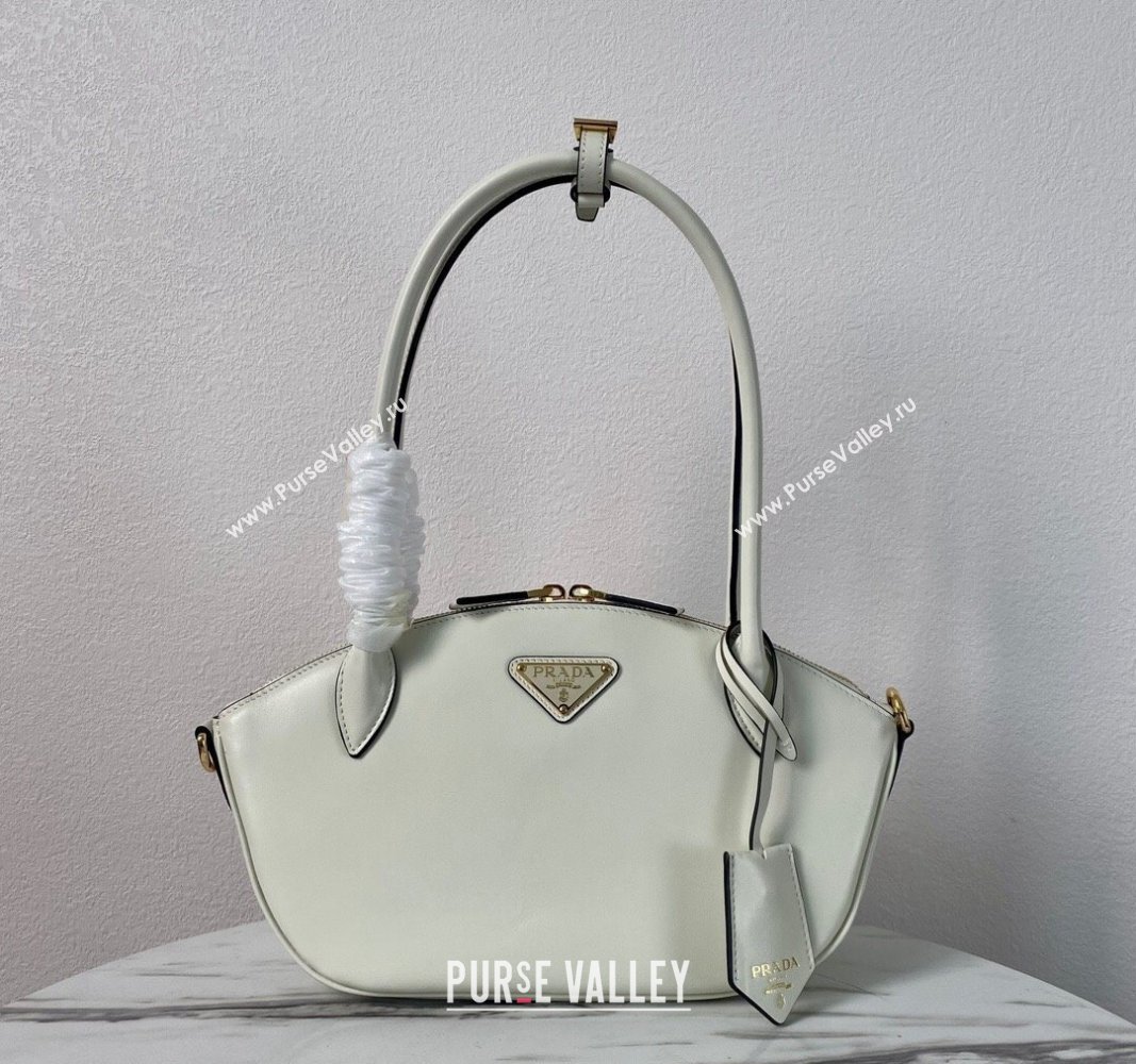 Prada Small leather handbag 1BA427 White 2024 (YZ-240220033)