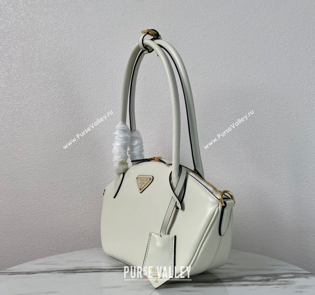 Prada Small leather handbag 1BA427 White 2024 (YZ-240220033)