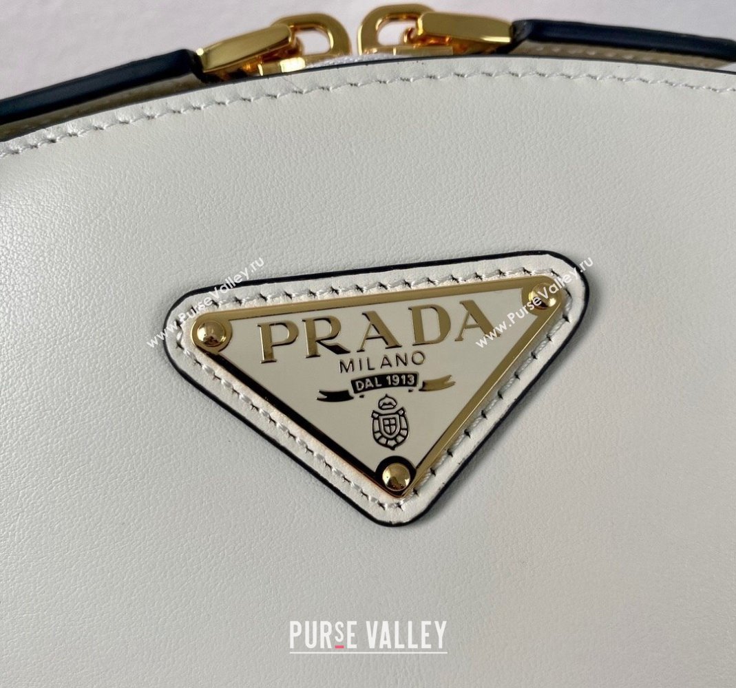 Prada Small leather handbag 1BA427 White 2024 (YZ-240220033)