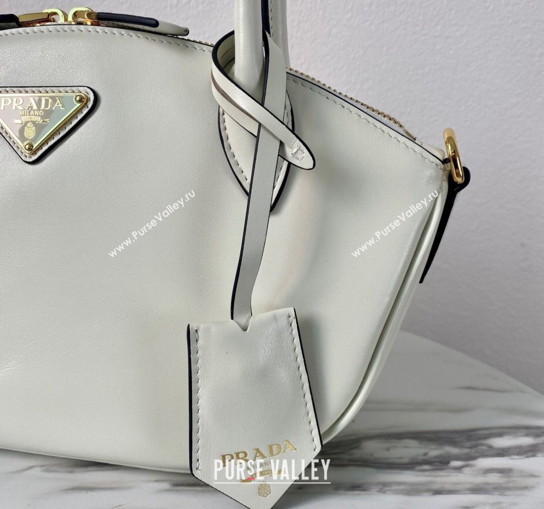 Prada Small leather handbag 1BA427 White 2024 (YZ-240220033)