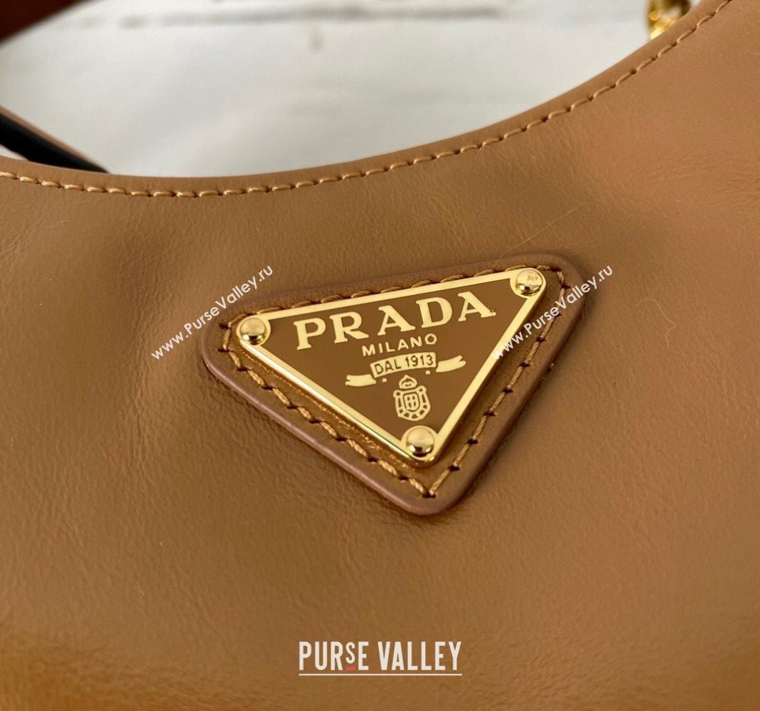 Prada Re-Edition 2005 Siny Leather Hobo Bag 1BC204 Brown 2024 (YZ-240220014)