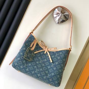 Louis Vuitton Carryall Shoulder Bag MM in Blue Monogram Denim M46855 2024 (YZ-240220053)