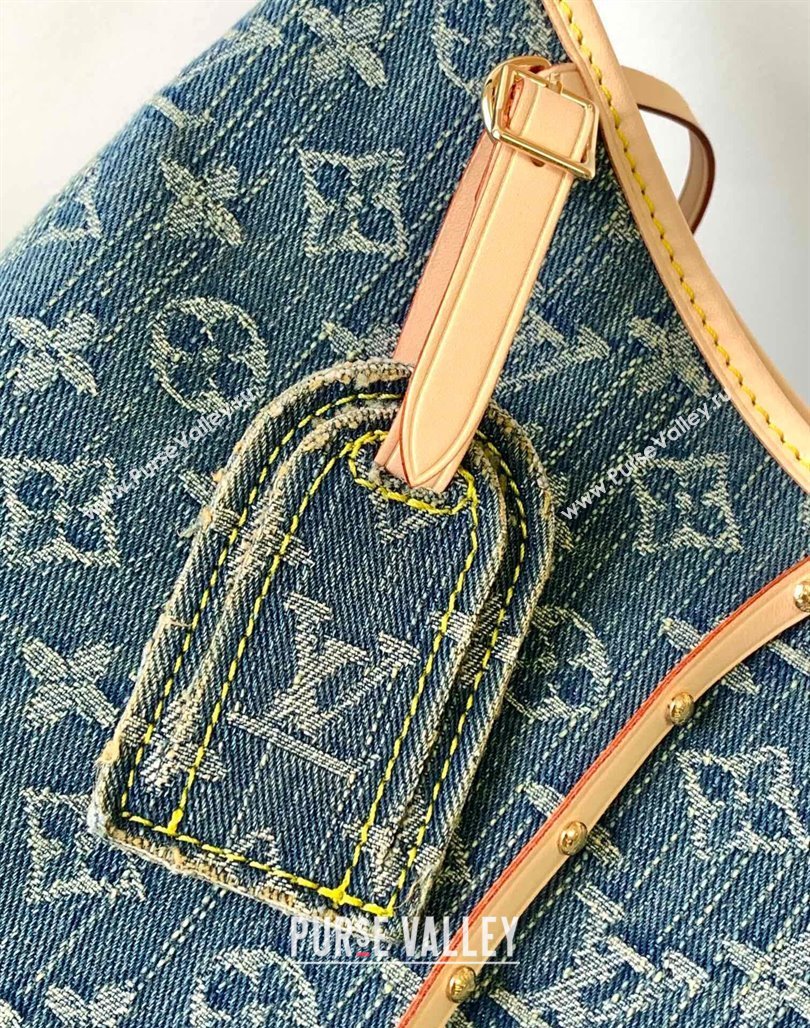 Louis Vuitton Carryall Shoulder Bag MM in Blue Monogram Denim M46855 2024 (YZ-240220053)