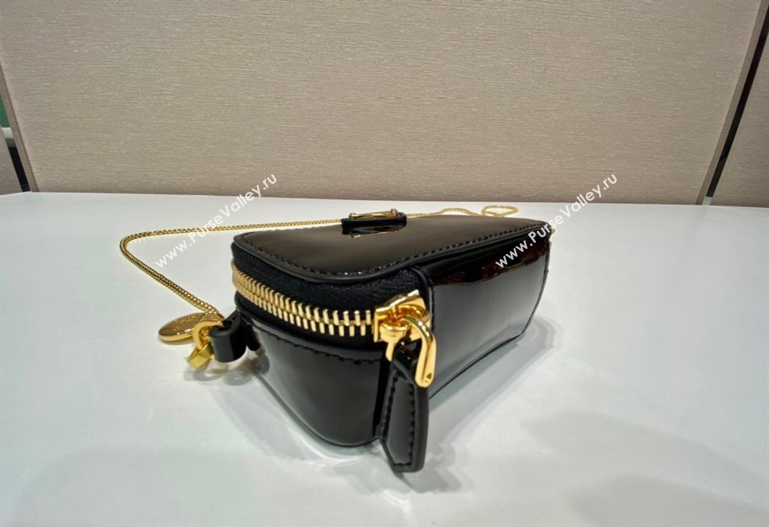 Prada Patent leather mini-pouch 1NR025 Black 2024 (YZ-240220045)