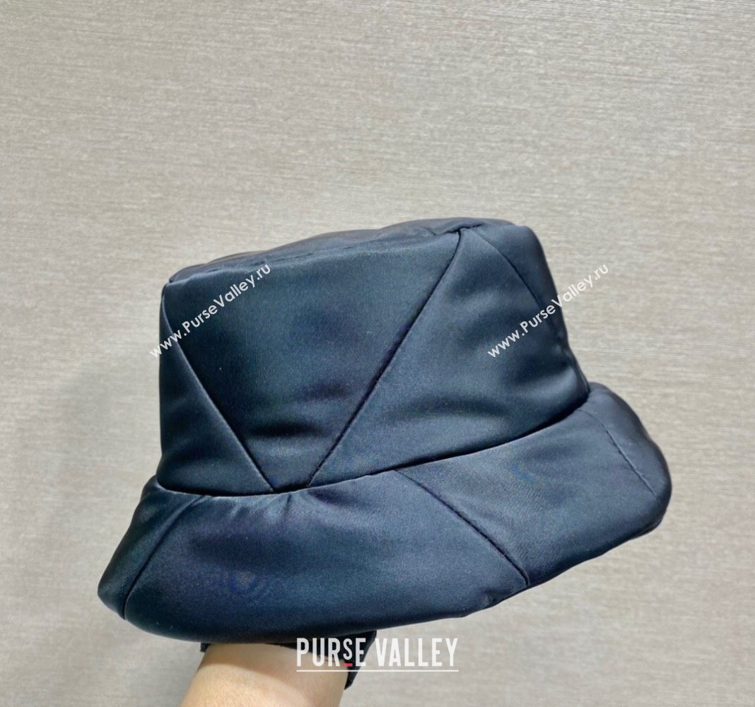 Prada Quilted Nylon Bucket Hat Black 2024 (YZ-240220048)