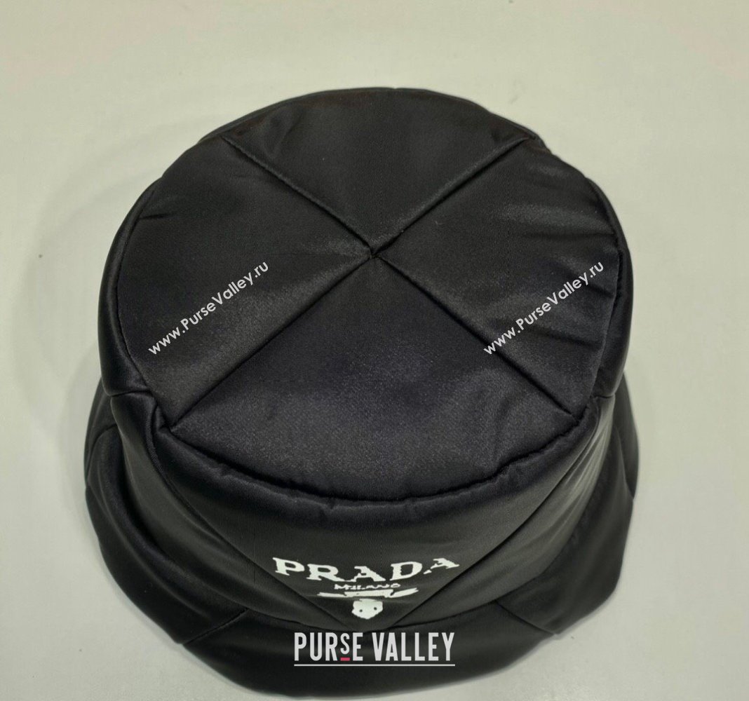 Prada Quilted Nylon Bucket Hat Black 2024 (YZ-240220048)