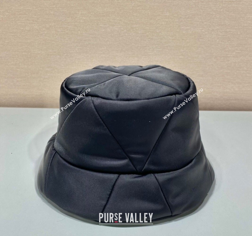 Prada Quilted Nylon Bucket Hat Black 2024 (YZ-240220048)