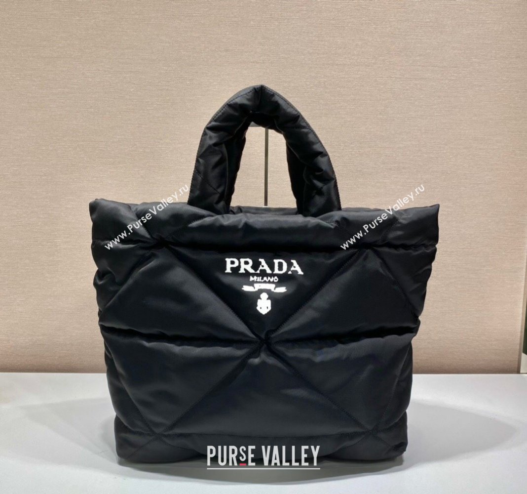 Prada Quilted Nylon Tote Bag 1BG411 Black 2024 (YZ-240220049)