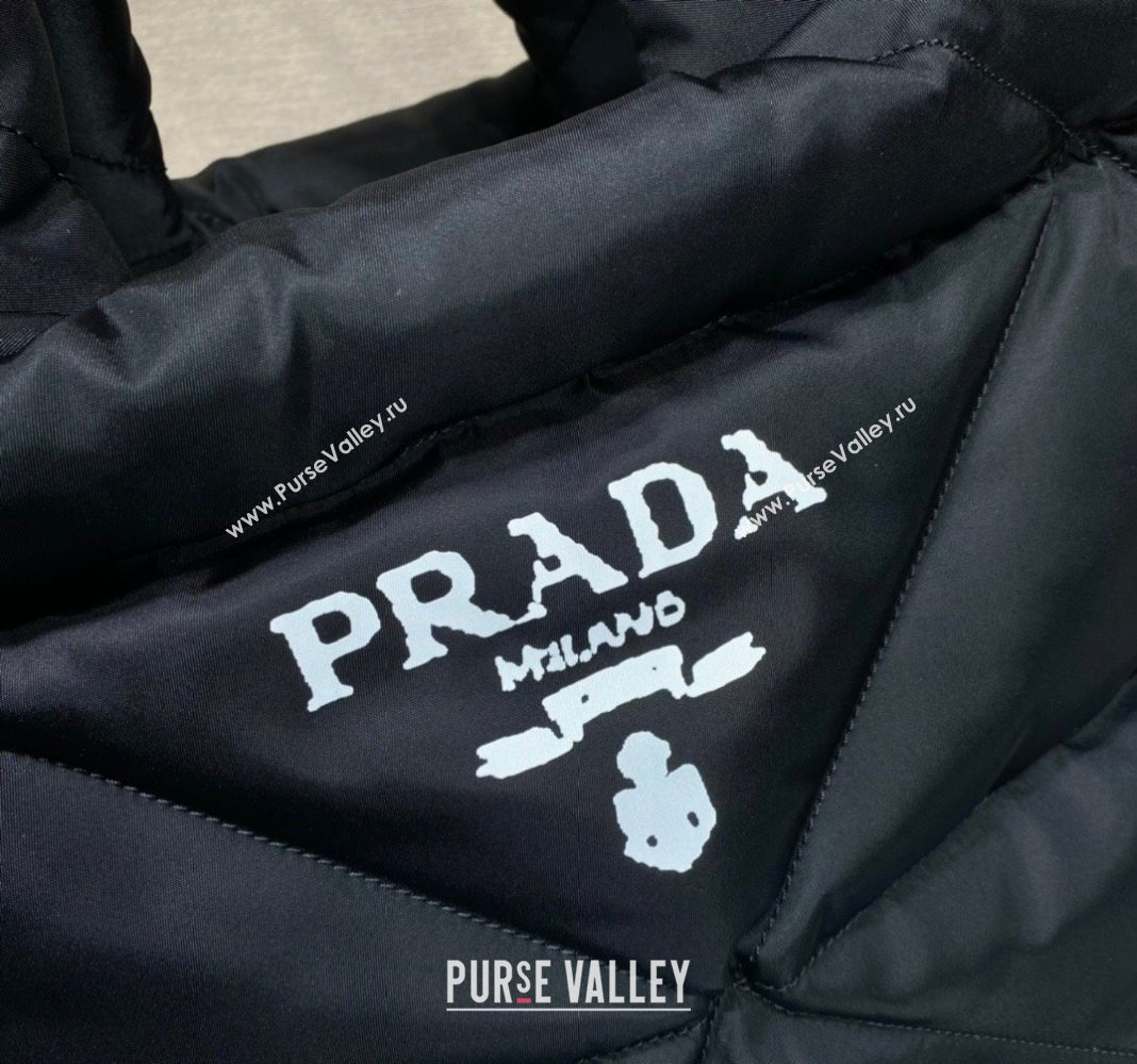 Prada Quilted Nylon Tote Bag 1BG411 Black 2024 (YZ-240220049)