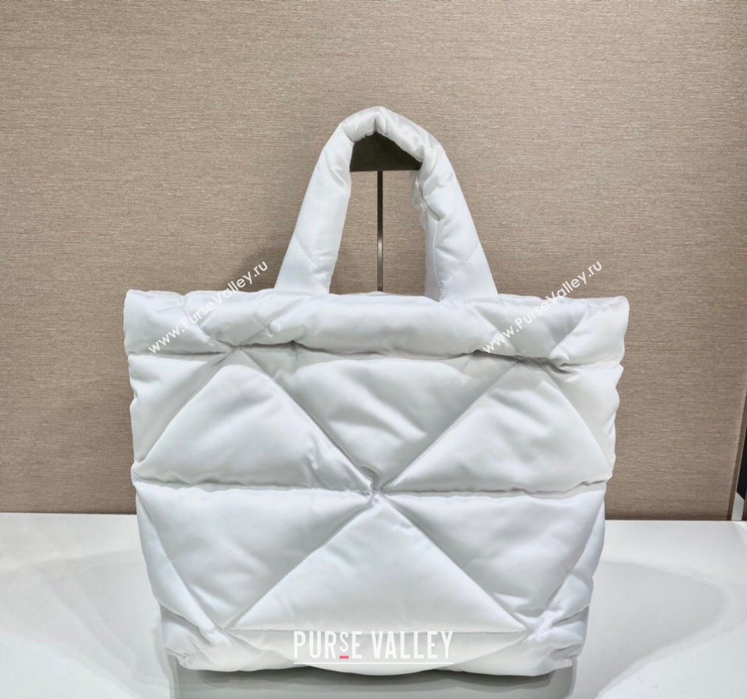 Prada Quilted Nylon Tote Bag 1BG411 White 2024 (YZ-240220050)