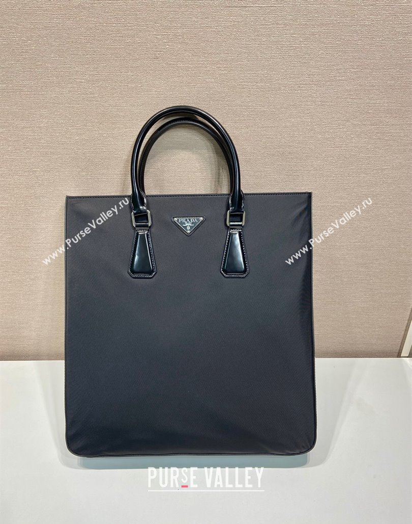 Prada Mens Re-Nylon and Leather Handbag Black 2VG115 2024 (YZ-240220051)