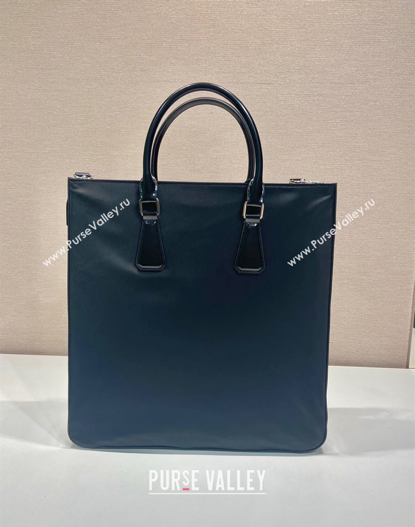 Prada Mens Re-Nylon and Leather Handbag Black 2VG115 2024 (YZ-240220051)