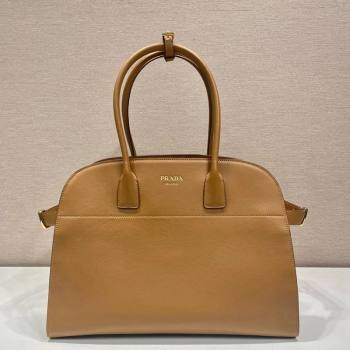 Prada Large leather tote bag with buckles 1BG508 Light Brown 2024 (YZ-240220028)