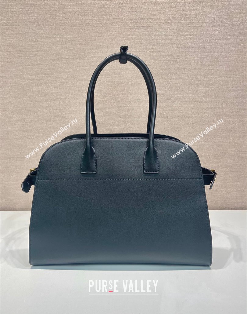 Prada Large leather tote bag with buckles 1BG508 Black 2024 (YZ-240220029)