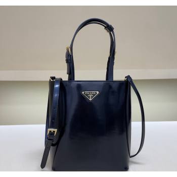 Prada Leather Bucket Bag Black 1BA401 2024 (YZ-240312081)