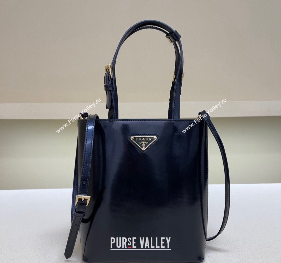 Prada Leather Bucket Bag Black 1BA401 2024 (YZ-240312081)