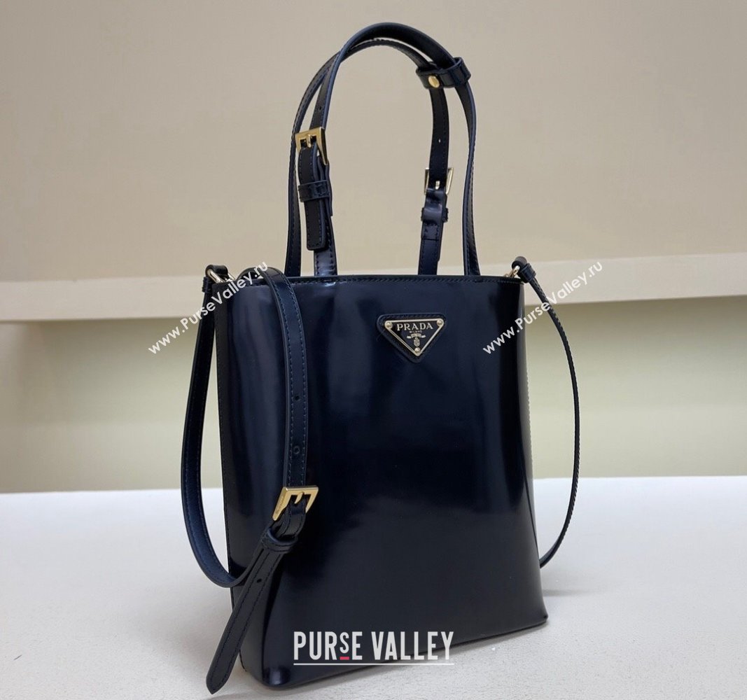 Prada Leather Bucket Bag Black 1BA401 2024 (YZ-240312081)