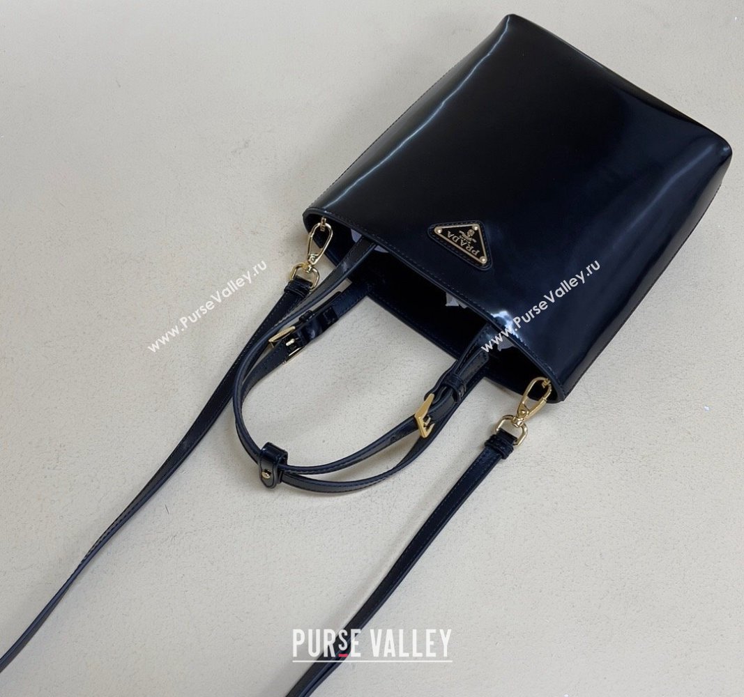 Prada Leather Bucket Bag Black 1BA401 2024 (YZ-240312081)
