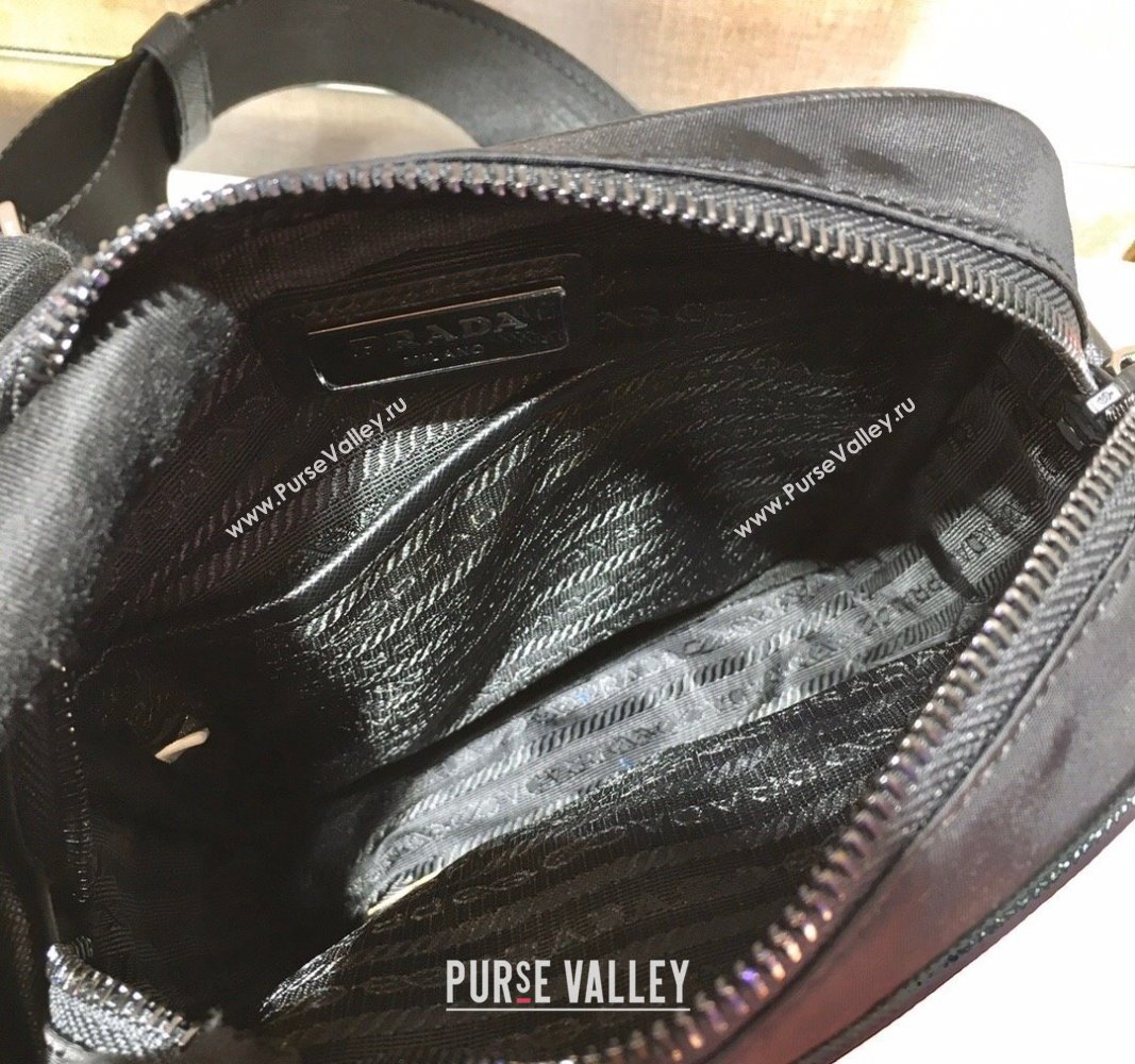 Prada Mens Re-Nylon and Saffiano shoulder bag Black 2024 2VH112 (YZ-240312097)
