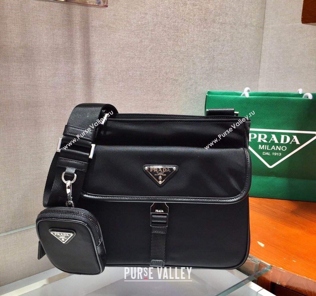 Prada Mens Nylon shoulder bag Black 2024 2VH110 (YZ-240312098)