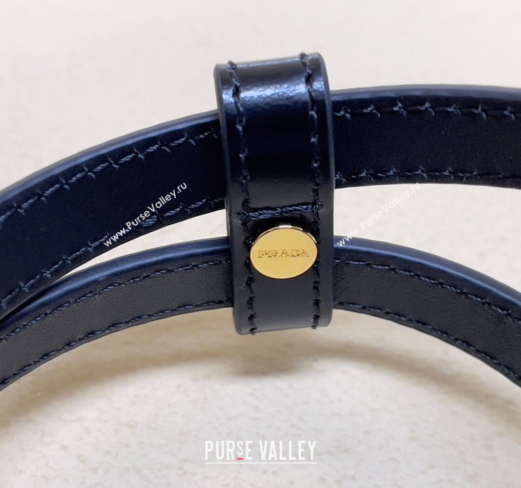 Prada Leather Bucket Bag Black 1BA401 2024 (YZ-240312081)