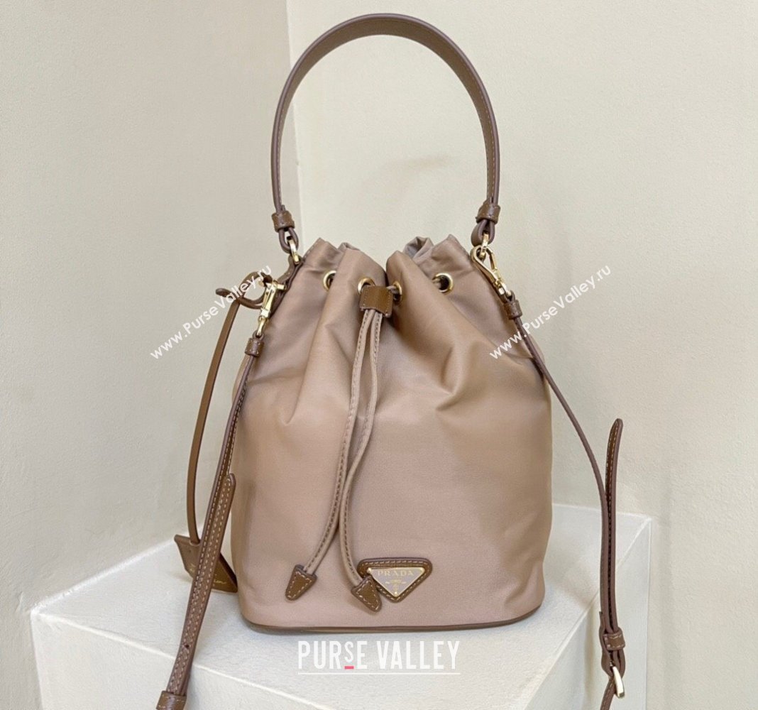 Prada Re-Edition 1978 Re-Nylon Bucket mini-bag 1BE067 Dusty Nude 2024 (YZ-240312100)