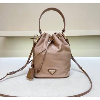 Prada Re-Edition 1978 Re-Nylon Bucket mini-bag 1BE067 Dusty Nude 2024 (YZ-240312100)