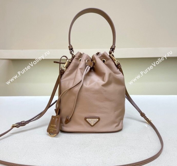 Prada Re-Edition 1978 Re-Nylon Bucket mini-bag 1BE067 Dusty Nude 2024 (YZ-240312100)