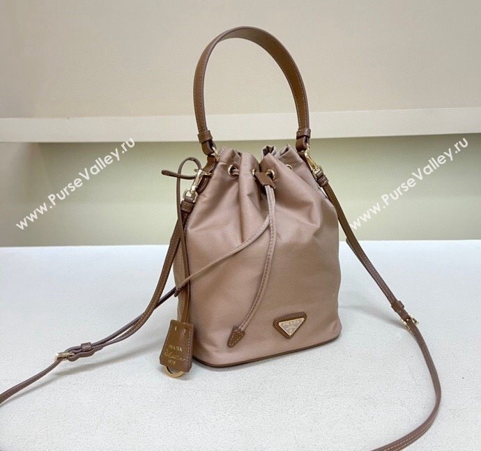 Prada Re-Edition 1978 Re-Nylon Bucket mini-bag 1BE067 Dusty Nude 2024 (YZ-240312100)