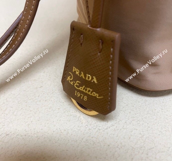 Prada Re-Edition 1978 Re-Nylon Bucket mini-bag 1BE067 Dusty Nude 2024 (YZ-240312100)