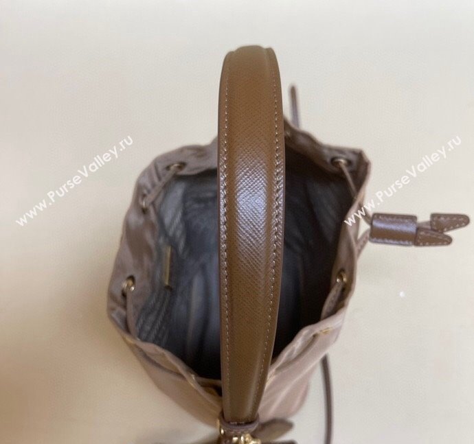 Prada Re-Edition 1978 Re-Nylon Bucket mini-bag 1BE067 Dusty Nude 2024 (YZ-240312100)