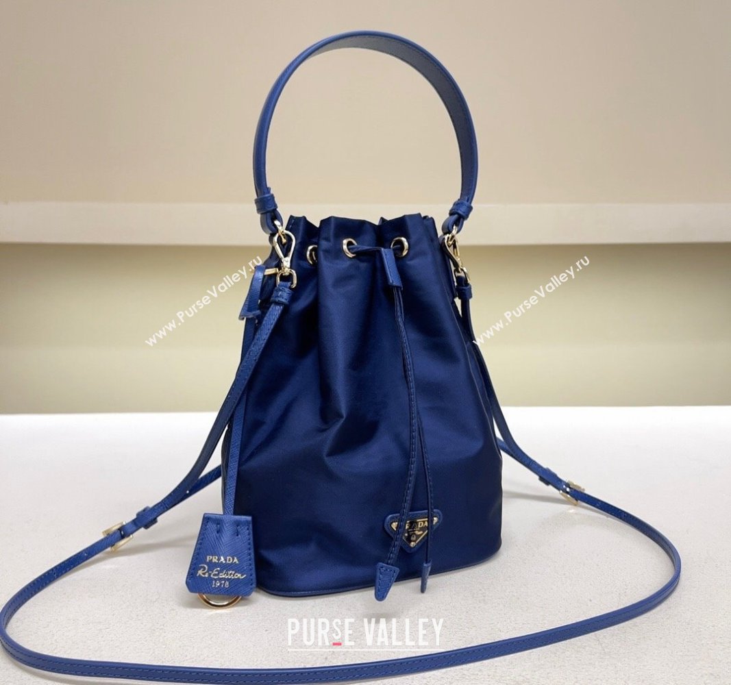 Prada Re-Edition 1978 Re-Nylon Bucket mini-bag 1BE067 Royal Blue 2024 (YZ-240312102)