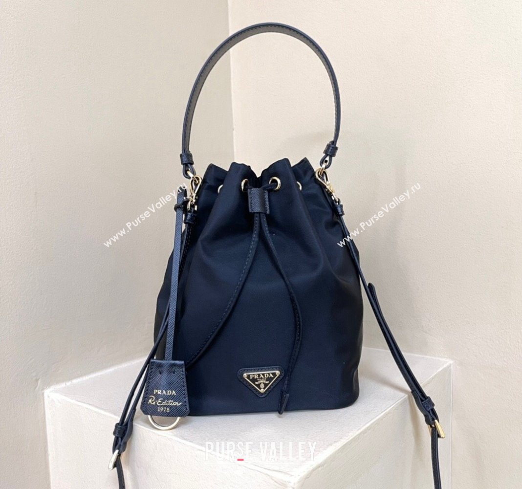 Prada Re-Edition 1978 Re-Nylon Bucket mini-bag 1BE067 Navy Blue 2024 (YZ-240312105)