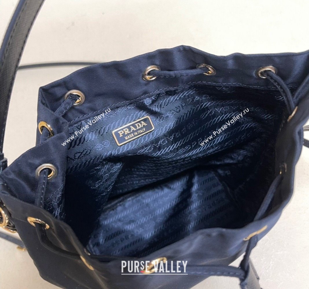 Prada Re-Edition 1978 Re-Nylon Bucket mini-bag 1BE067 Navy Blue 2024 (YZ-240312105)