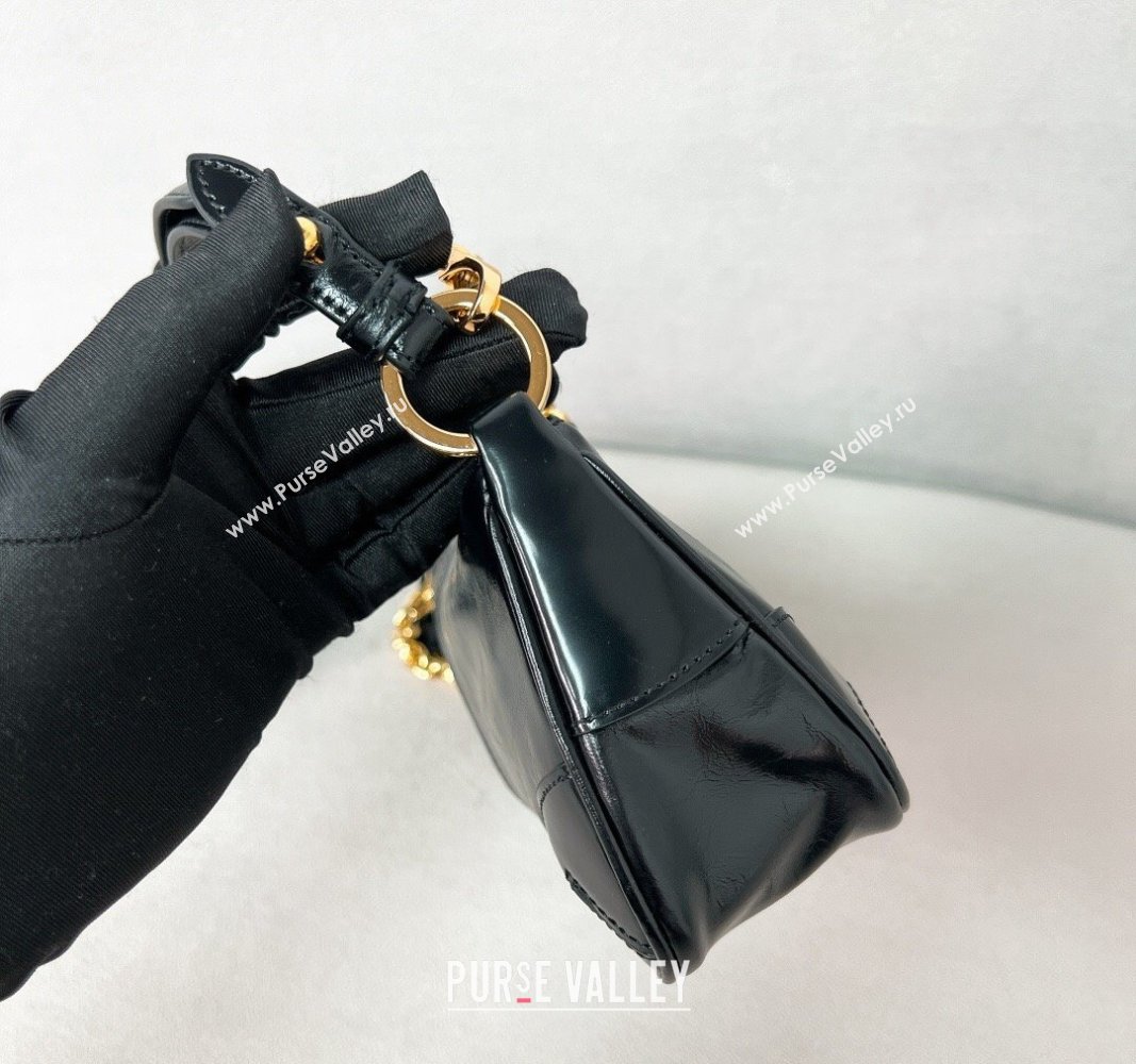 Prada Re-Edition 2002 medium leather shoulder bag Black 1BC221 2024 (YZ-240312115)