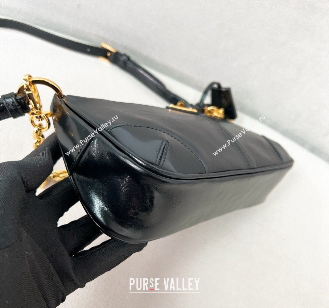 Prada Re-Edition 2002 medium leather shoulder bag Black 1BC221 2024 (YZ-240312115)