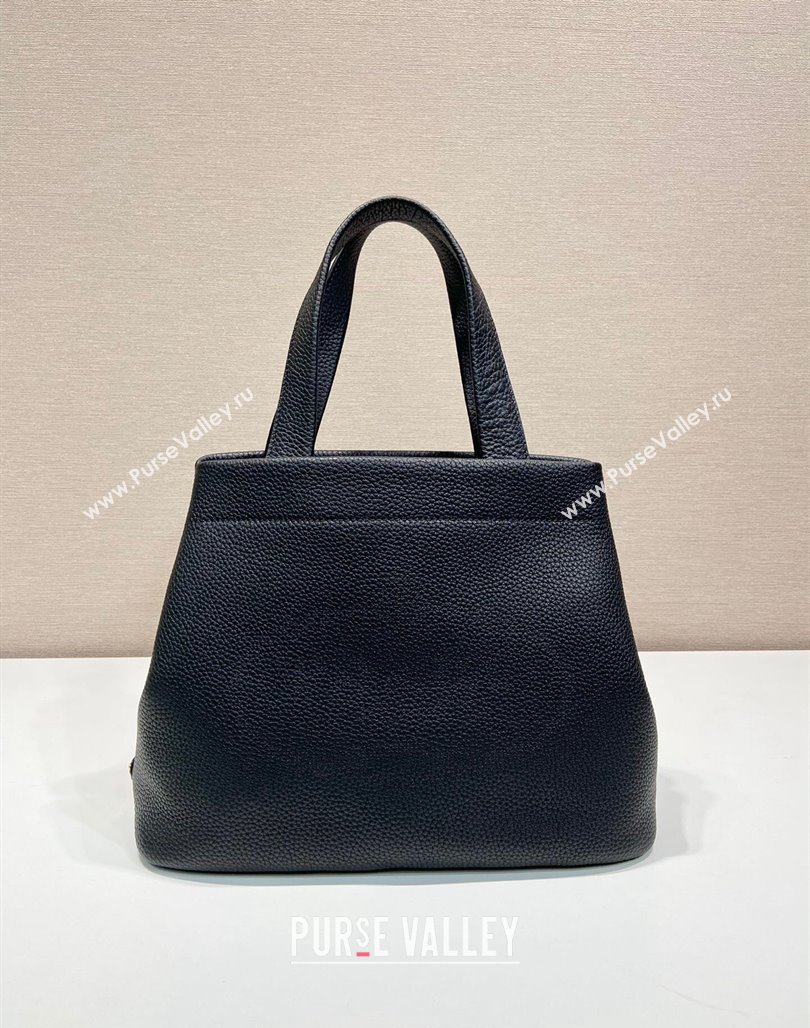 Prada Grained Leather Tote Bag 1BC384 Black 2024 (YZ-240312116)