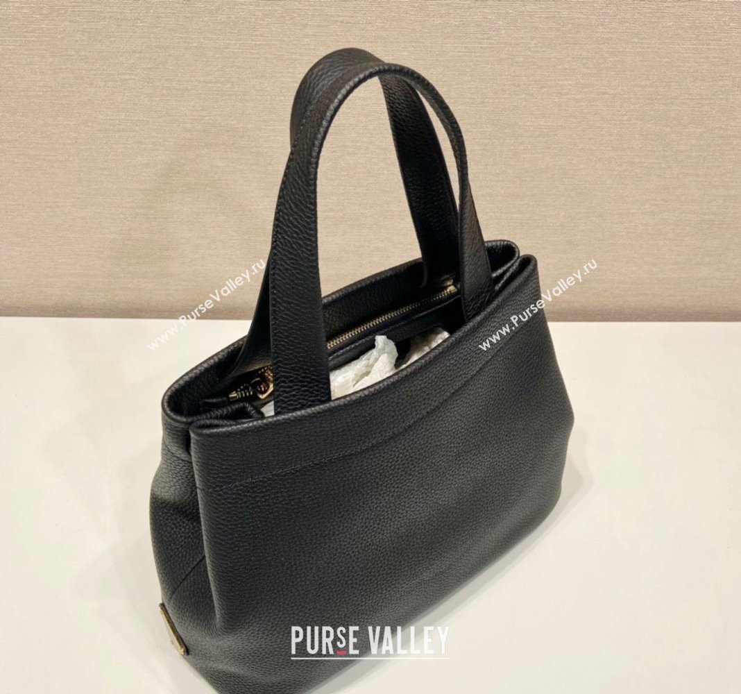 Prada Grained Leather Tote Bag 1BC384 Black 2024 (YZ-240312116)