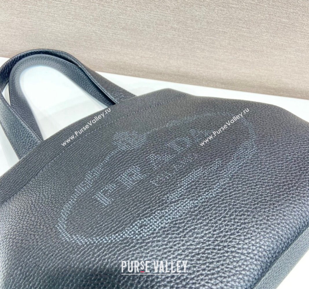 Prada Grained Leather Tote Bag 1BC384 Black 2024 (YZ-240312116)