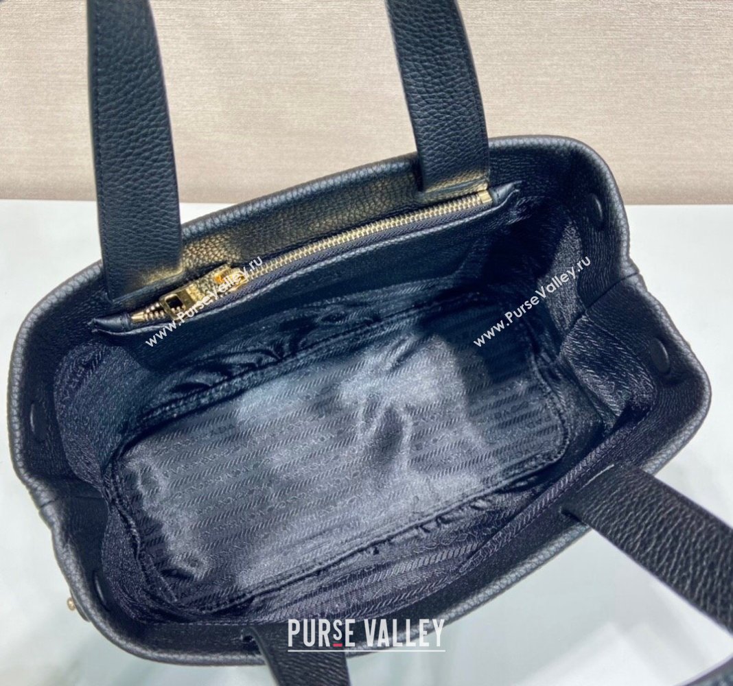 Prada Grained Leather Tote Bag 1BC384 Black 2024 (YZ-240312116)