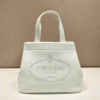 Prada Grained Leather Tote Bag 1BC384 White 2024 (YZ-240312117)