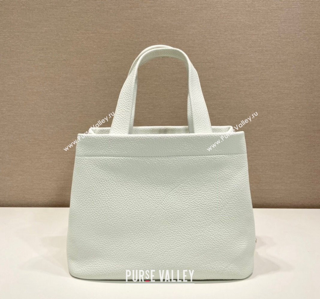 Prada Grained Leather Tote Bag 1BC384 White 2024 (YZ-240312117)