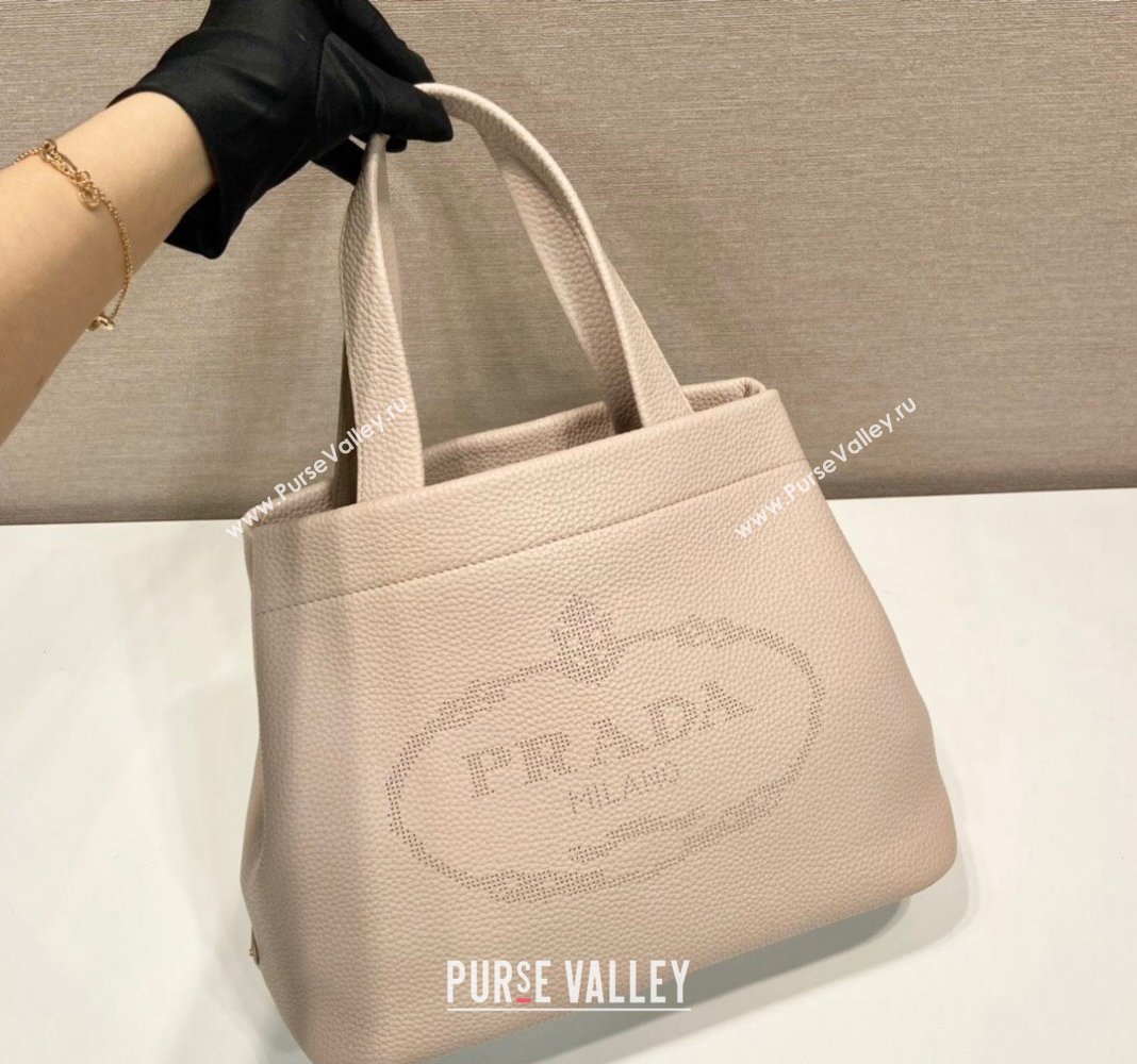 Prada Grained Leather Tote Bag 1BC384 Pink 2024 (YZ-240312118)