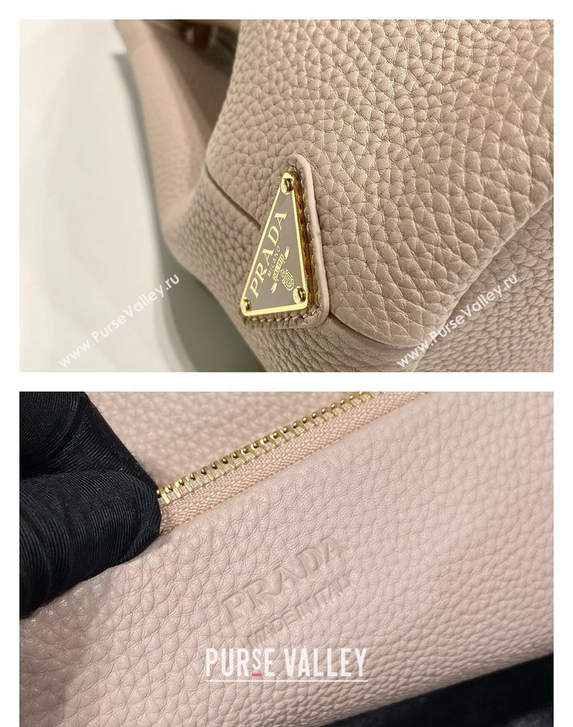 Prada Grained Leather Tote Bag 1BC384 Pink 2024 (YZ-240312118)