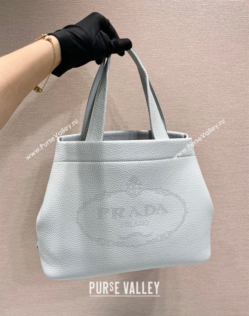 Prada Grained Leather Tote Bag 1BC384 Grey 2024 (YZ-240312119)