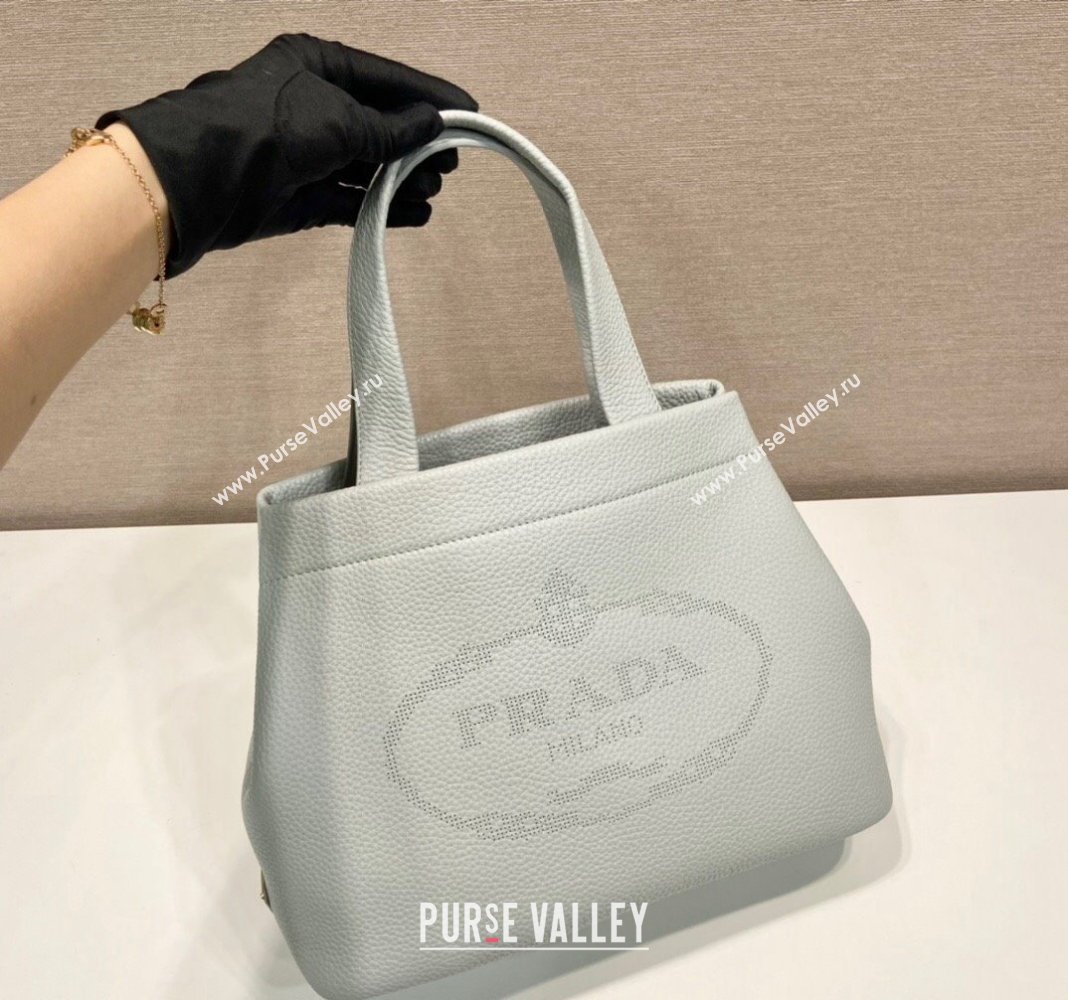 Prada Grained Leather Tote Bag 1BC384 Grey 2024 (YZ-240312119)