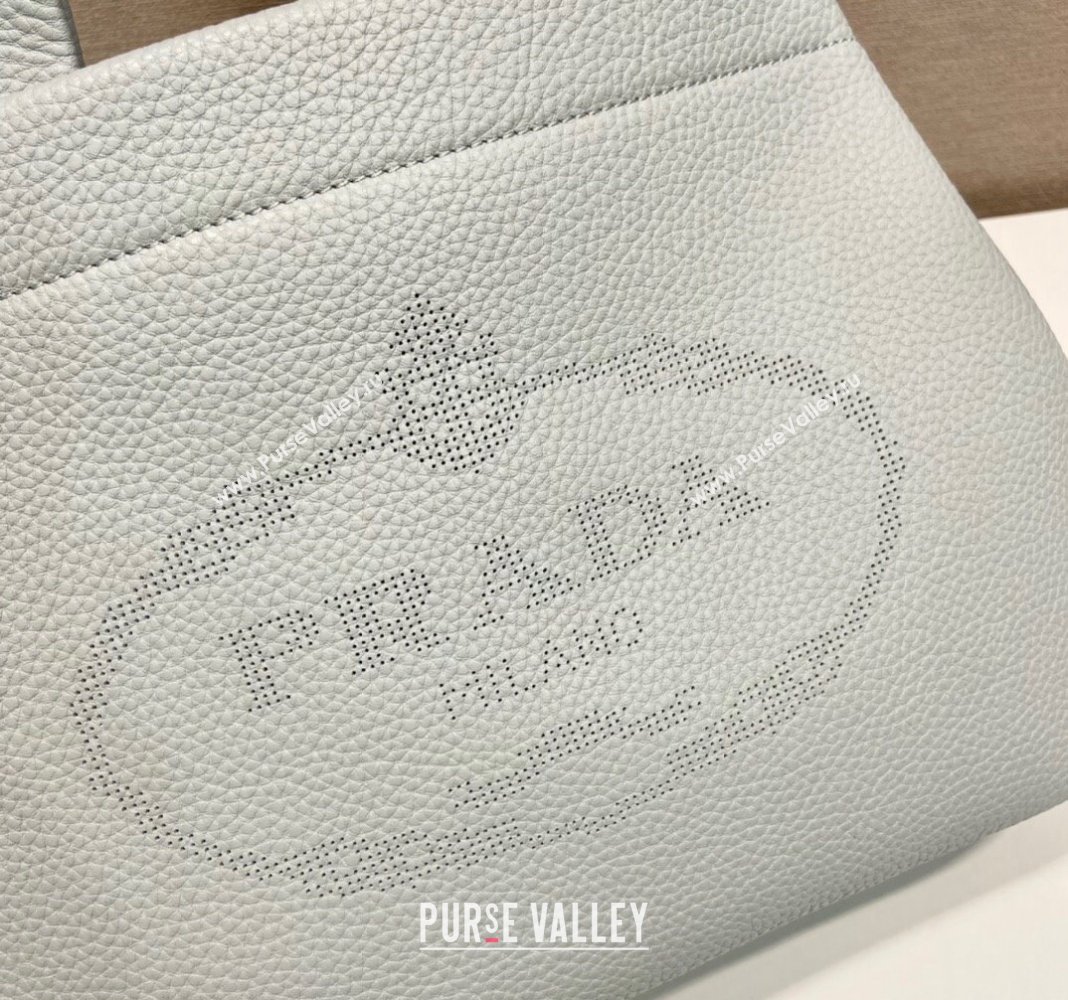 Prada Grained Leather Tote Bag 1BC384 Grey 2024 (YZ-240312119)